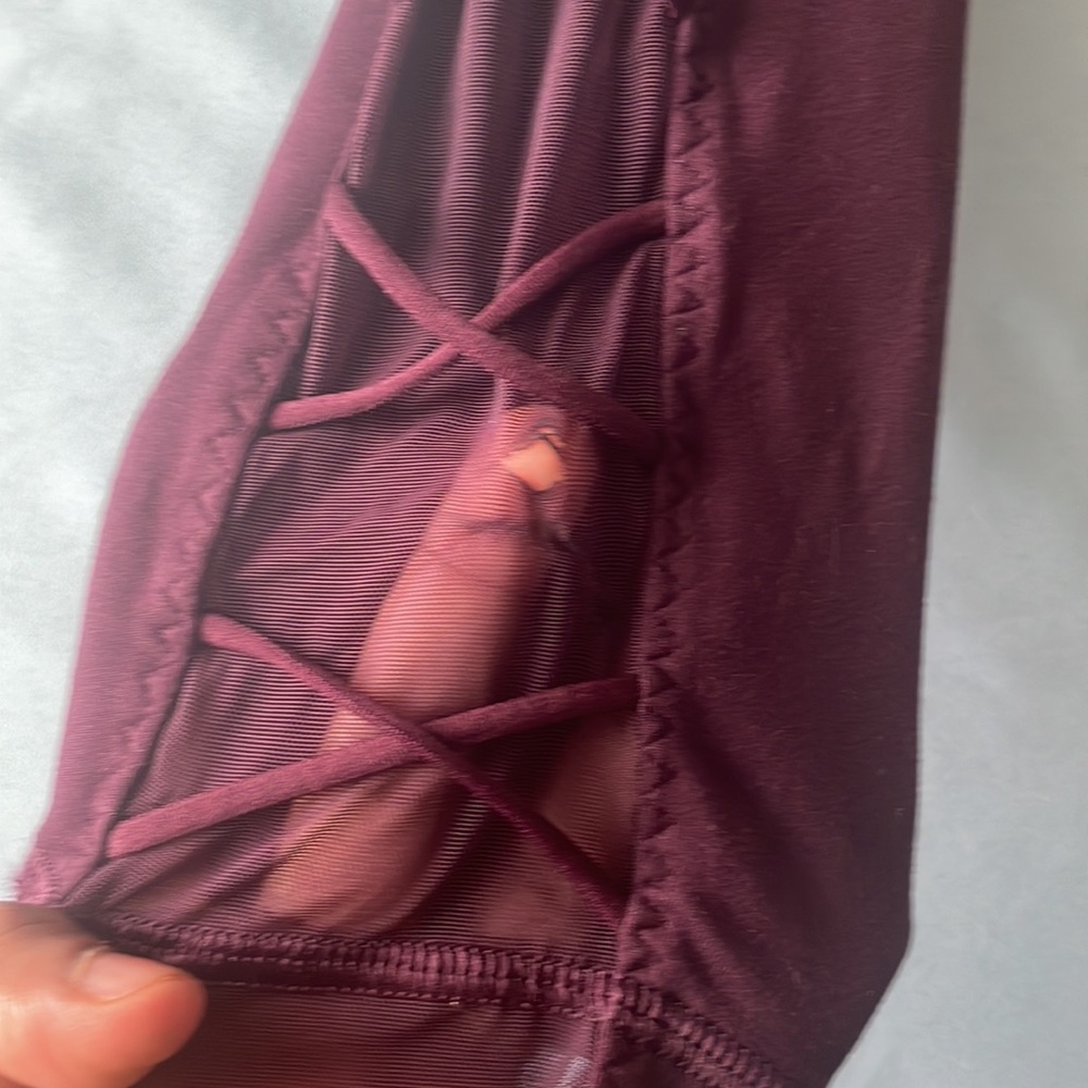 Maroon Victoria secret workout pants. - Picture 7 of 11